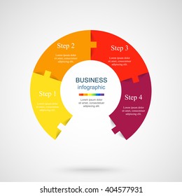 Vector infographic. Template for diagram, graph, presentation and chart. Business concept with 4 options, parts, steps or processes. 
