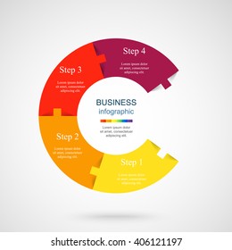 Vector infographic. Template for diagram, graph, presentation and chart. Business concept with 4 options, parts, steps or processes. 