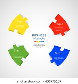 Vector infographic. Template for diagram, graph, presentation and chart. Business concept with 4 options, parts, steps or processes. 