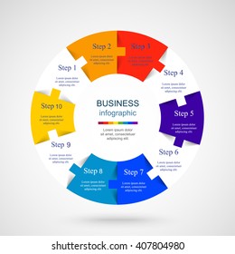 Round Diagram Four Colorful Semicircular Overlaid Stock Vector (Royalty ...