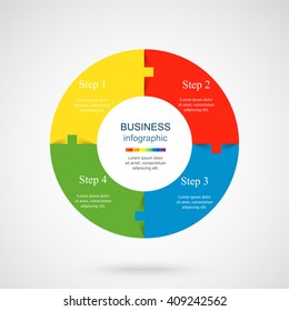 Vector infographic. Template for diagram, graph, presentation and chart. Business concept with 4 options, parts, steps or processes. 