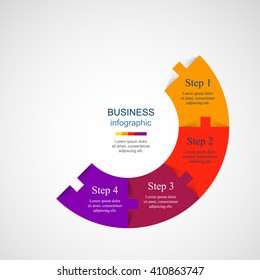 Vector infographic. Template for diagram, graph, presentation and chart. Business concept with 4 options, parts, steps or processes. 