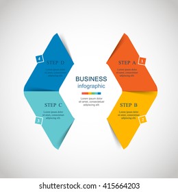 Vector infographic. Template for diagram, graph, presentation and chart. Business concept with 4 options, parts, steps or processes. 
