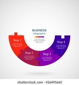 Vector infographic. Template for diagram, graph, presentation and chart. Business concept with 4 options, parts, steps or processes. 
