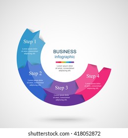 Vector infographic. Template for diagram, graph, presentation and chart. Business concept with 4 options, parts, steps or processes. 