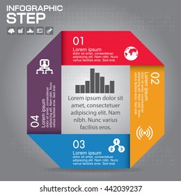 Vector infographic. Template for diagram, graph, presentation and chart. Business concept with 4 options, parts, steps or processes.