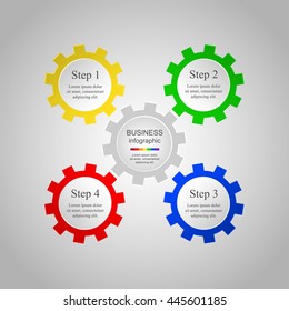 Vector infographic. Template for diagram, graph, presentation and chart. Business concept with 4 options, parts, steps or processes. 