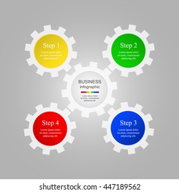 Vector infographic. Template for diagram, graph, presentation and chart. Business concept with 4 options, parts, steps or processes. 