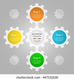 Vector infographic. Template for diagram, graph, presentation and chart. Business concept with 4 options, parts, steps or processes. 