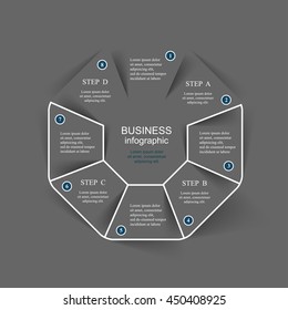 Vector infographic. Template for diagram, graph, presentation and chart. Business concept with 8 options, parts, steps or processes. 