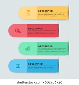 Vector infographic. Template for diagram, graph, presentation and chart. Business concept, parts, steps or processes. Abstract background.