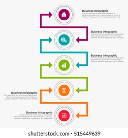Vector infographic. Template for diagram, graph, presentation and chart. Business concept with seven options, parts, steps or processes. Abstract background.
