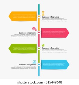 Vector infographic. Template for diagram, graph, presentation and chart. Business concept with seven options, parts, steps or processes. Abstract background.