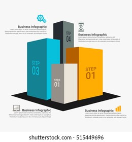 Vector infographic. Template for diagram, graph, presentation and chart. Business concept with seven options, parts, steps or processes. Abstract background.