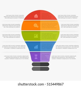 Vector infographic. Template for diagram, graph, presentation and chart. Business concept with seven options, parts, steps or processes. Abstract background.