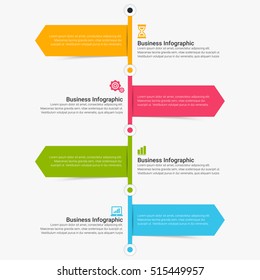 Vector infographic. Template for diagram, graph, presentation and chart. Business concept with seven options, parts, steps or processes. Abstract background.