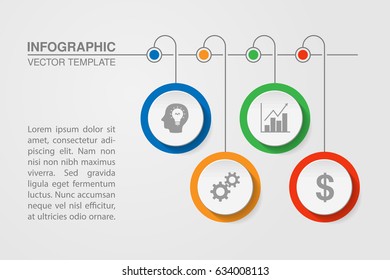 Vector infographic template for diagram, graph, presentation, chart, business concept with 4 options.