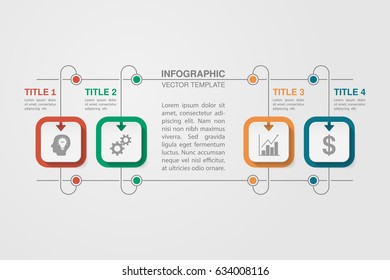 Vector infographic template for diagram, graph, presentation, chart, business concept with 4 options.