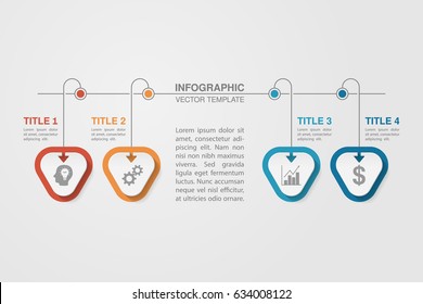 Vector infographic template for diagram, graph, presentation, chart, business concept with 4 options.