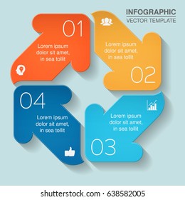 Vector infographic template for diagram, graph, presentation, chart, business concept with 4 options.