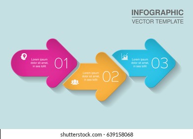 Vector infographic template for diagram, graph, presentation, chart, business concept with 3 options.