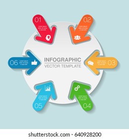 Vector infographic template for diagram, graph, presentation, chart, business concept with 6 options.