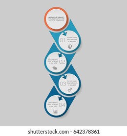 Vector infographic template for diagram, graph, presentation, chart, business concept with 4 options.