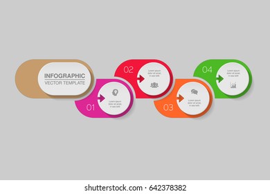 Vector infographic template for diagram, graph, presentation, chart, business concept with 4 options.