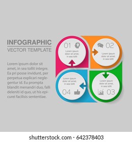 Vector infographic template for diagram, graph, presentation, chart, business concept with 4 options.
