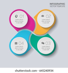 Vector infographic template for diagram, graph, presentation, chart, business concept with 4 options.