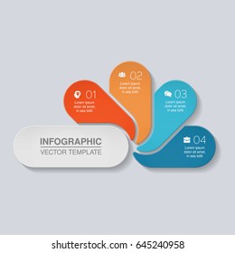 Vector infographic template for diagram, graph, presentation, chart, business concept with 4 options.
