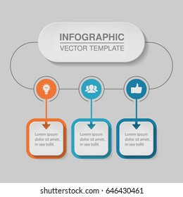 Vector infographic template for diagram, graph, presentation, chart, business concept with 3 options.