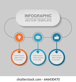 Vector infographic template for diagram, graph, presentation, chart, business concept with 3 options.