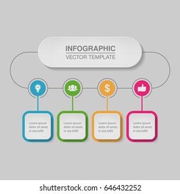 Vector infographic template for diagram, graph, presentation, chart, business concept with 4 options.