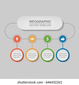 Vector infographic template for diagram, graph, presentation, chart, business concept with 4 options.