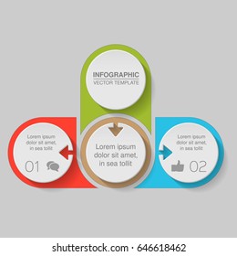 Vector infographic template for diagram, graph, presentation, chart, business concept with 3 options.