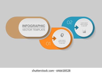 Vector infographic template for diagram, graph, presentation, chart, business concept with 3 options.