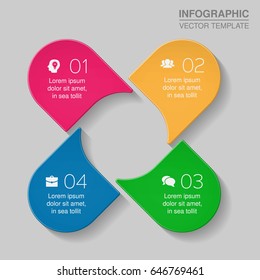 Vector infographic template for diagram, graph, presentation, chart, business concept with 4 options.