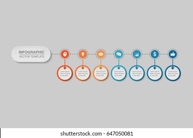 Vector infographic template for diagram, graph, presentation, chart, business concept with 7 options.