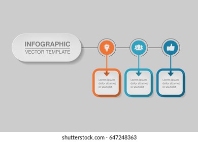 Vector infographic template for diagram, graph, presentation, chart, business concept with 3 options.