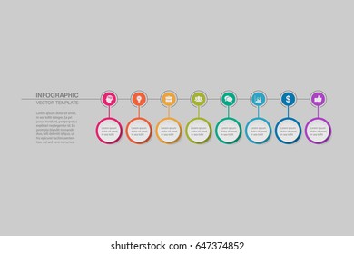 Vector infographic template for diagram, graph, presentation, chart, business concept with 8 options.