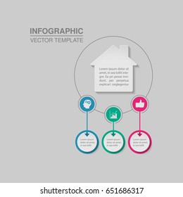 Vector infographic template for diagram, graph, presentation, chart, business concept with 3 options.