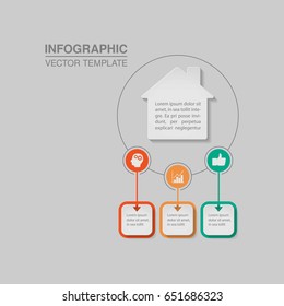 Vector infographic template for diagram, graph, presentation, chart, business concept with 3 options.
