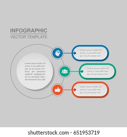 Vector infographic template for diagram, graph, presentation, chart, business concept with 3 options.