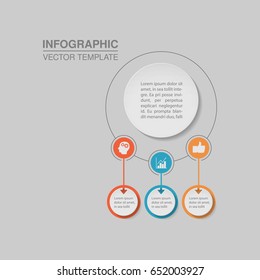 Vector infographic template for diagram, graph, presentation, chart, business concept with 3 options.