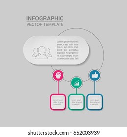 Vector infographic template for diagram, graph, presentation, chart, business concept with 3 options.