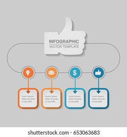 Vector infographic template for diagram, graph, presentation, chart, business concept with 4 options.
