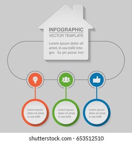Vector infographic template for diagram, graph, presentation, chart, business concept with 3 options.