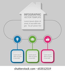 Vector infographic template for diagram, graph, presentation, chart, business concept with 3 options.