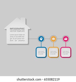 Vector infographic template for diagram, graph, presentation, chart, business concept with 3 options.